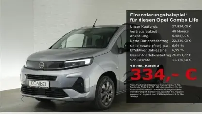Neu Opel Combo Life 131 PS (96 kW) 2026 Grau Van / Kleinbus
