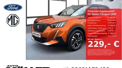Gebraucht Peugeot 2008 GT 131 PS (96 kW) 2023 Orange SUV