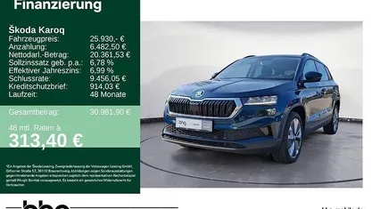 Gebraucht Skoda Karoq Style 150 PS (110 kW) 2023 Blau SUV