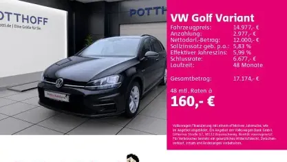 Gebraucht VW Golf VII R-line 150 PS (110 kW) 2017 Schwarz Kombi