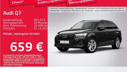 Mythosschwarz metallic Gebraucht 2025 Audi Q7 Performance SUV | 64.191 € (Fairer Preis)