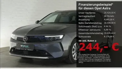Używany Opel Astra Elegance 131 KM (96 kW) 2023 Szary Hatchback