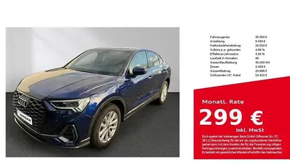 Blau Gebraucht 2022 Audi Q3 Sportback S-Line SUV | 35.950 € (Fairer Preis)