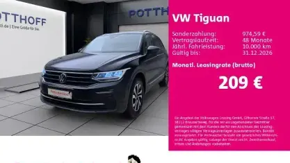 Gebraucht VW Tiguan Active 150 PS (110 kW) 2022 Schwarz SUV