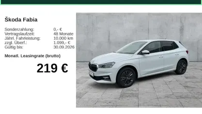 Neu Skoda Fabia 116 PS (85 kW) 2026 Weiß Kleinwagen