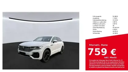 Usata VW Touareg R-line 231 CV (169 kW) 2023 Bianco SUV