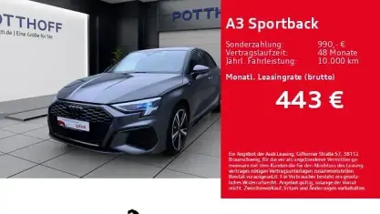 Gebraucht Audi A3 Sportback e-tron S-Line 204 PS (150 kW) 2023 Daytonagrau perleffekt Kleinwagen