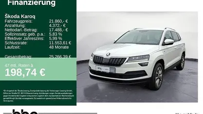 Gebraucht Skoda Karoq Clever 150 PS (110 kW) 2021 Candyweiß SUV