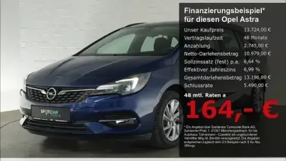 Gebraucht Opel Astra Edition 122 PS (89 kW) 2021 Blau Kombi