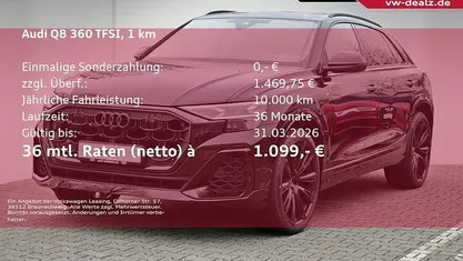 Gebraucht 2026 Audi Q8 Comfort SUV | 116.949 € (Fairer Preis)