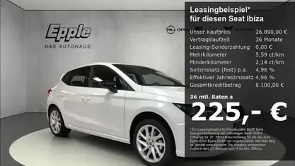 Weiss Neu 2025 Seat Ibiza FR Limousine | 25.490 € (Fairer Preis)