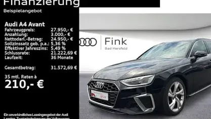 Gebraucht Audi A4 S-Line 204 PS (150 kW) 2023 Mythosschwarz metallic Kombi
