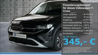 Neu VW T-Cross 116 PS (85 kW) 2026 Schwarz SUV