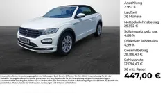 Pure white Gebraucht 2021 VW T-Roc Cabriolet R-line Cabrio | 28.349 € (Fairer Preis)