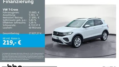 Gebraucht VW T-Cross Life 116 PS (85 kW) 2025 Weiß SUV
