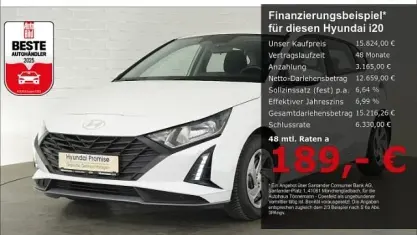 Gebraucht Hyundai i20 Select 79 PS (58 kW) 2025 Atlas weiß Kleinwagen