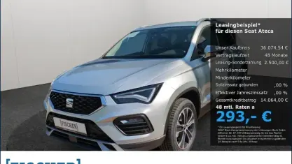 Neu Seat Ateca Style 150 PS (110 kW) 2026 Reflexsilber SUV