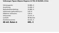 Blau Neu 2025 VW Tiguan Allspace Elegance SUV | 50.880 € (Superpreis)