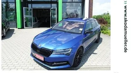 Blau (raceblau metallic) Gebraucht 2021 Skoda Superb SportLine Kombi | 29.890 € (Fairer Preis)