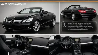 Gebraucht Mercedes E250 Avantgarde 204 PS (150 kW) 2011 Obsidianschwarz metallic (mb 9197) Cabrio