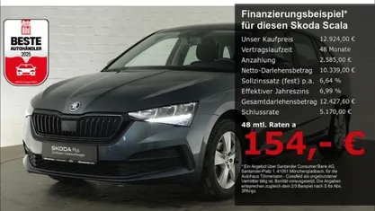 Gebraucht Skoda Scala Active 116 PS (85 kW) 2019 Grau Kleinwagen