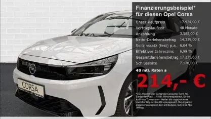 Neu Opel Corsa Edition 110 PS (80 kW) 2025 Kontur weiß Kleinwagen