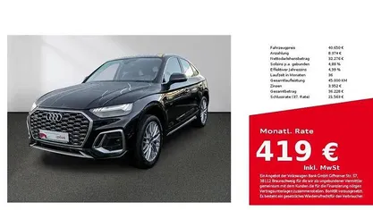 Schwarz Gebraucht 2022 Audi Q5 Sportback S-Line SUV | 40.650 € (Fairer Preis)