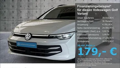 Gebraucht VW Golf VIII Goal 150 PS (110 kW) 2024 Oryxweiß perlmutteffekt Kombi