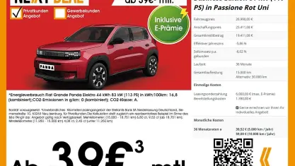 Ny Fiat Grande Panda 83 kW (113 HK) 2026 Gul Hatchback