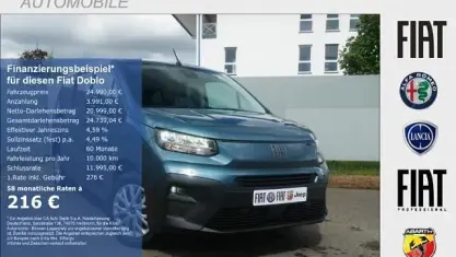 Neu Fiat Doblò Comfort 131 PS (96 kW) 2025 Blau Van / Kleinbus