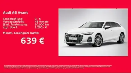 Nouă Audi A6 Ambiente 299 CP (219 kW) 2026 Alb Break