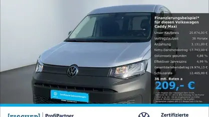 Gebraucht VW Caddy 114 PS (83 kW) 2023 Reflexsilber Van / Kleinbus