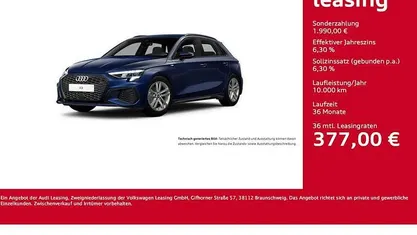 Gebraucht Audi A3 S-Line 150 PS (110 kW) 2022 Blau Limousine