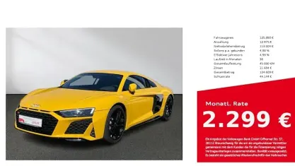 Gebraucht Audi R8 Spyder Ambiente 540 PS (397 kW) 2021 Gelb Cabrio