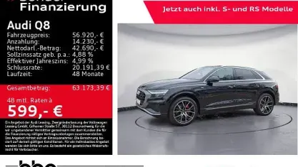 Gebraucht Audi Q8 Business 286 PS (210 kW) 2022 Mythosschwarz metallic SUV