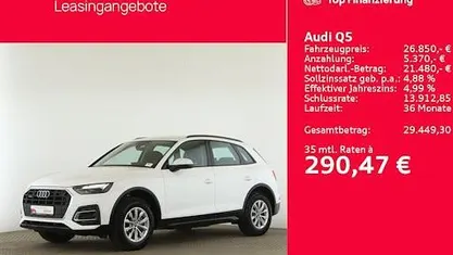 Ibisweiß Gebraucht 2021 Audi Q5 Design SUV | 26.850 € (Superpreis)