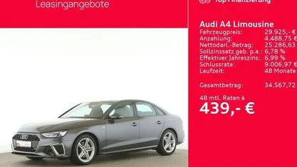 Gebraucht Audi A4 S-Line 204 PS (150 kW) 2023 Daytonagrau perleffekt Limousine