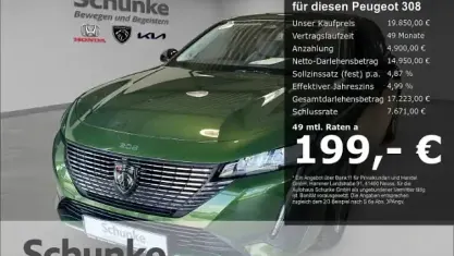Gebraucht Peugeot 308 Allure 131 PS (96 kW) 2024 Gruen Limousine