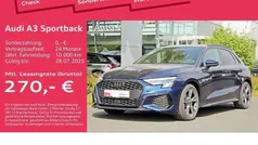 Navarrablau metallic Gebraucht 2024 Audi A3 Sportback S-Line Kombi | 37.930 € (Fairer Preis)