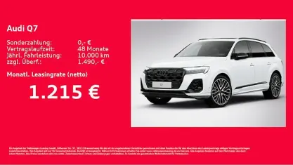 Nuova Audi Q7 S-Line 394 CV (289 kW) 2025 Bianco SUV