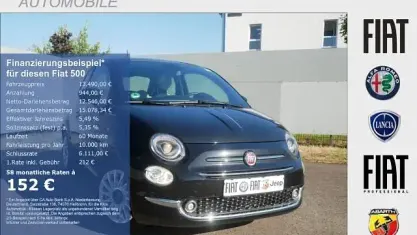 Gebraucht Fiat 500 Dolcevita 69 PS (50 kW) 2022 Schwarz Kleinwagen