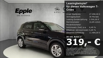 Neu VW T-Cross Life 116 PS (85 kW) 2025 Schwarz SUV