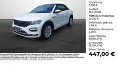 Pure white Gebraucht 2021 VW T-Roc Cabriolet R-line Cabrio | 28.349 € (Fairer Preis)