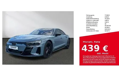 Kemoragrau metallic Gebraucht 2024 Audi e-tron GT quattro Ambiente Limousine | 77.880 € (Superpreis)