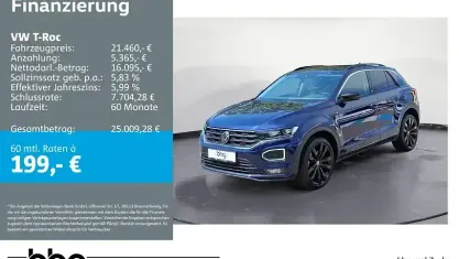 Gebraucht VW T-Roc Style 150 PS (110 kW) 2020 Blau SUV