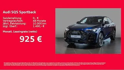 Neu Audi Q5 Sportback Ambiente 367 PS (269 kW) 2026 Blau SUV