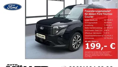 Schwarz Neu 2025 Ford Tourneo Courier Titanium Van / Kleinbus | 26.799 € (Fairer Preis)