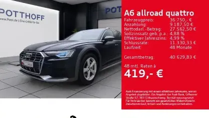 Gebraucht Audi A6 Allroad Design 349 PS (256 kW) 2020 Firmamentblau metallic Kombi