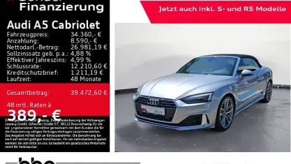 Gebraucht Audi A5 Cabriolet Ambiente 163 PS (119 kW) 2022 Silber Cabrio