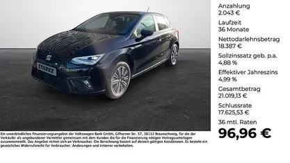 Schwarz (midnight schwarz metallic) Gebraucht 2024 Seat Ibiza Style Limousine | 20.430 € (Fairer Preis)